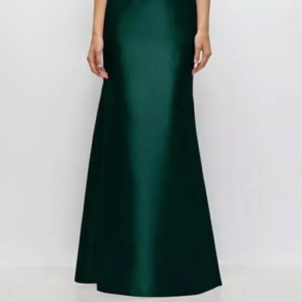Alfred Sung Evergreen Strapless Satin Trumpet Gown D870 - Picture 2 of 6
